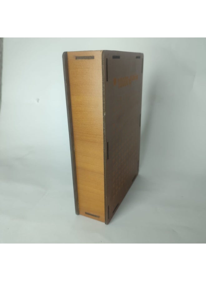 حصالة لتحدى توفير 10000 جنيه -مصنوعه من الخشب -محكمة الغلق - Image 3